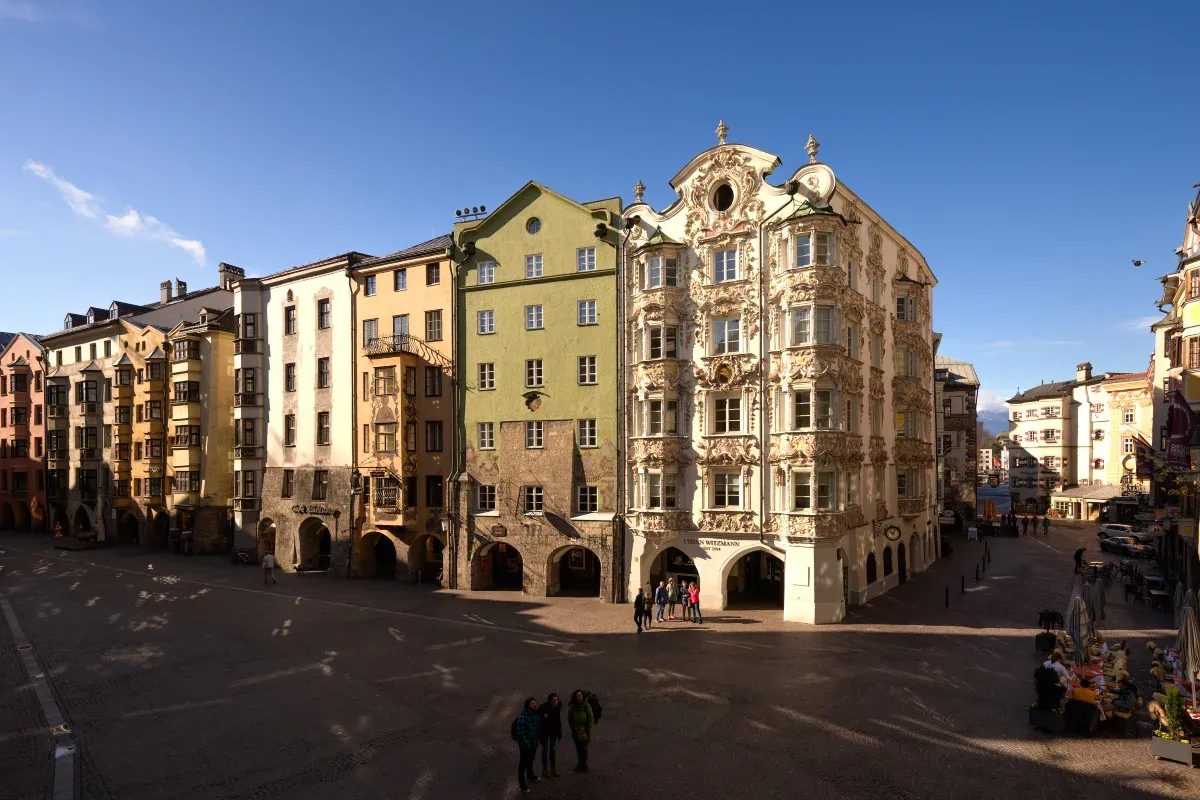 Bunte Häuser in der Innsbrucker Altstadt